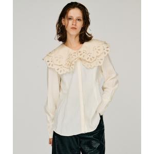 ブラウス シャツ 「2026Autumn Pre-Order」エンブロイダリースカラップカラーブラウス / Embroidery Scallop Collar Blouse レディース