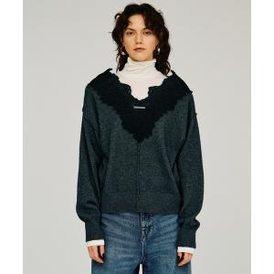 ニット セーター 「2026Autumn Pre-Order」Vネックレースニット / V-Neck Lace Knit レディース