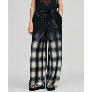 パンツ 「2026Autumn Pre-Order」フェーデッドチェックベロアパンツ / Faded Check Velour Pants レディース