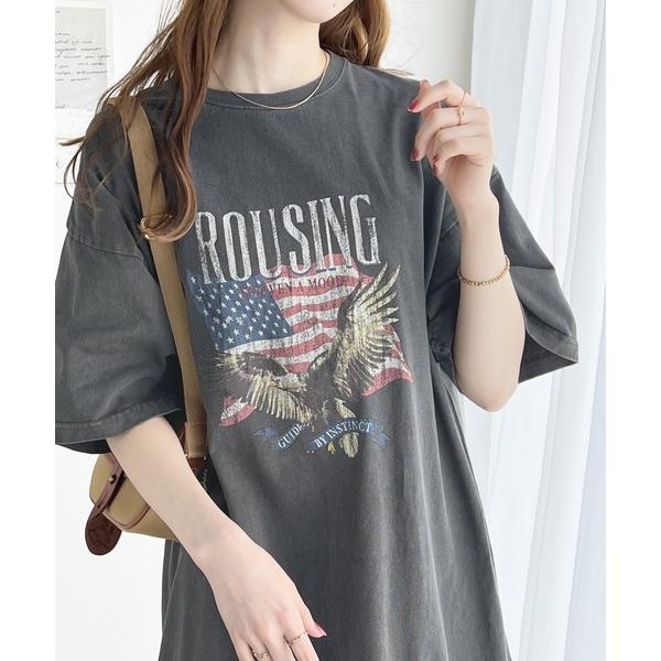 「Java」 Tシャツワンピース LARGE グレー レディース