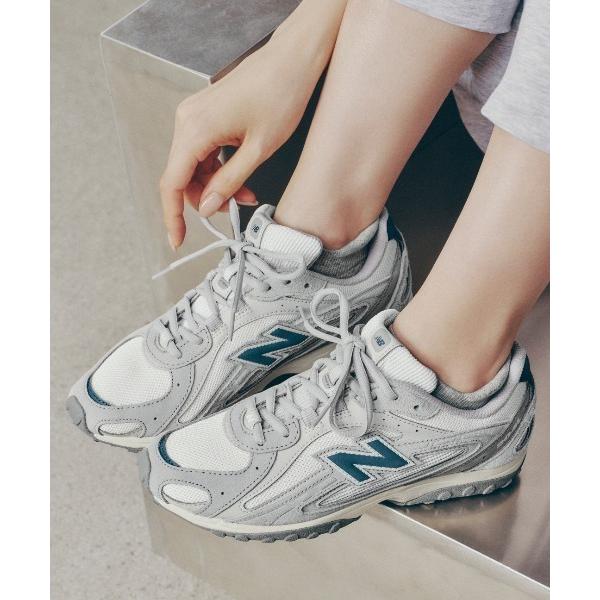 「New Balance」 ローカットスニーカー 24.0cm グレー メンズ
