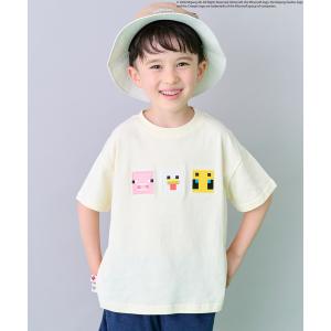 tシャツ 「MINECRAFT」アップリケ半袖Tシャツ キッズ 子供服 男の子 女の子