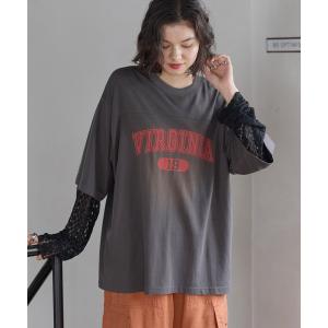 tシャツ アソートレイヤープリントＴシャツ レディース