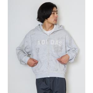 アディダス　adidas パーカー adidas/アディダス ORI AOA FULLZIP オリジナルス AOA フルジップ パーカー プリント 総柄 オーバーサイズ カンガルーポケッ…