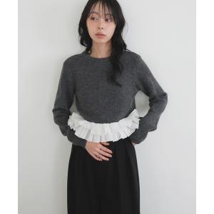 カーディガン ２WAYフリルドッキングカーディガン レディース