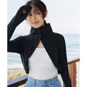 カーディガン uvカット 夏 「 UVカット＆接触冷感 」 M L 首まで隠れる日避けボレロ レディース