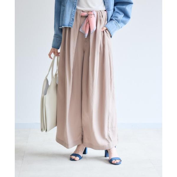 ワイドパンツ パンツ blanco  デザインループワイドパンツ レディース