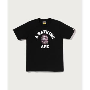 A BATHING APE Tシャツ ブラック レディース XS A BATHING APE（アベイシングエイプ） tシャツ 半袖 COLLEGE TEE