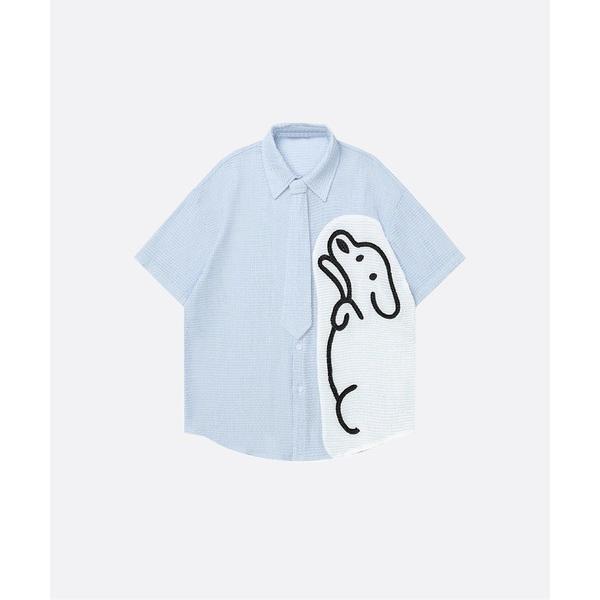 シャツ 半袖 Cheerful Doggy Print Shirt メンズ