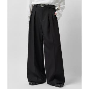 ワイドパンツ スラックス 「Neucon」2-TUCK WIDE STRAIGHT SLACKS / 2タックワイドストレートスラックスパンツ メンズ
