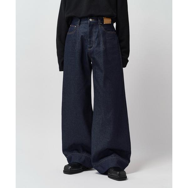 ワイドパンツ ジーンズ 「Neucon」FRONT PATCH WIDE-LEG JEANS / フ...