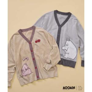 パジャマ ルームウェア MOOMIN × une nana cool なめらかふわふわカーディガン レディース