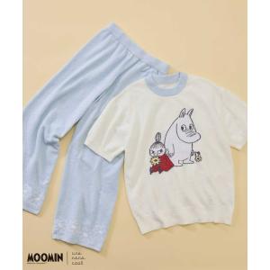 パジャマ ルームウェア MOOMIN × une nana cool なめらかふわふわプルオーバー＆パンツセット レディース