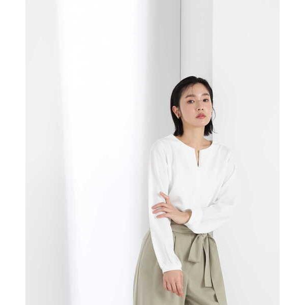 「NATURAL BEAUTY BASIC」 長袖カットソー FREE オフホワイト レディース
