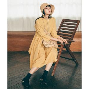 「THE CASE」 「jvyd」7分袖ワンピース FREE イエロー レディース
