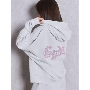 パーカー BACK GYDAラインストーンラメパーカー「セットアップ着用可能」 レディース