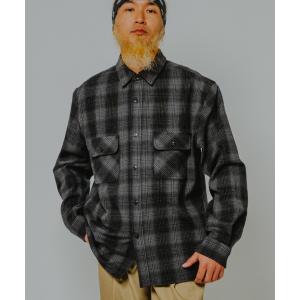 シャツ BIG MIKE ビックマイク/ 26秋冬新作 ヘビーフランネル 長袖チェックワークシャツ コットン セットアップ対応カラーあり ユニセックス ヘビーフラン…