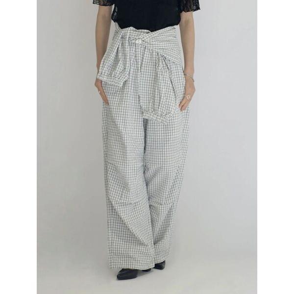 パンツ 2WAY WAIST-WRAP SOCCER CHECK PANTS レディース