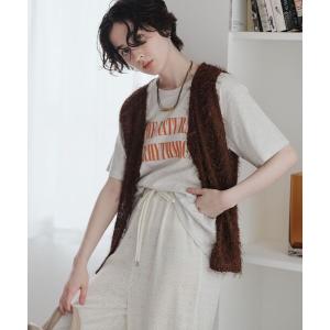 ベスト ジレ フェザーノースリーブベスト レディース