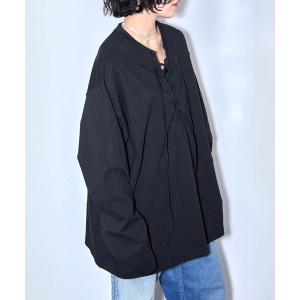tシャツ 「追加2」「THE MOOD」レースアップロングTシャツ レディース