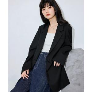 ジャケット テーラードジャケット 「サステナブル」シングルブレストスリットジャケット/セットアップ対応 レディース