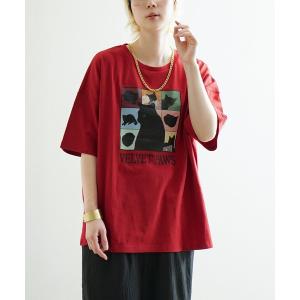 tシャツ 半袖 キャットグラフィック ビッグシル...の商品画像