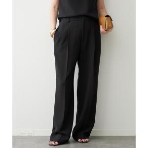 スラックス パンツ *トリアセジョーゼット タックパンツ レディース