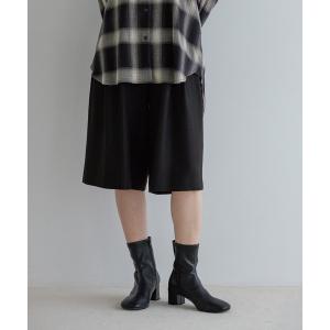 パンツ ウールライクバミューダパンツ レディース