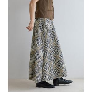 ロング スカート バイヤスチェックフレスカート