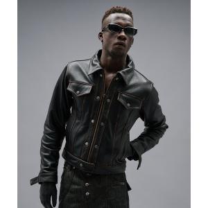 革ジャン ライダース Faded Real Leather Jacket / フェイデッド リアル レザー ジャケット メンズ レディース