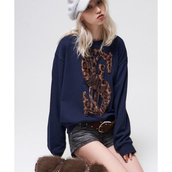 トレーナー スウェット 「26AW LOOK掲載品番」「Sourcream」$ロゴファースウェット ...