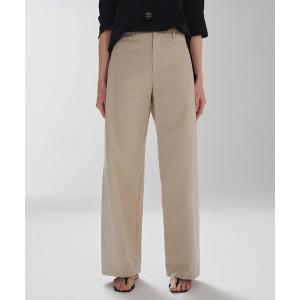 パンツ コットン ワイドストレートパンツ レディース