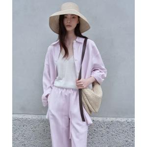 ブラウス シャツ リネンブレンド リラックスシャツ レディース