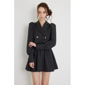 ワンピース 「AW先行アイテム」テーラードデザインミニワンピース　秋服