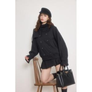 ブルゾン アウター 「AW先行アイテム」トレンチ風2WAYバルーンブルゾン レディース