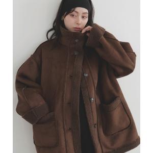 ムートンコート ボアコート ムートンボアミドルコート レディース