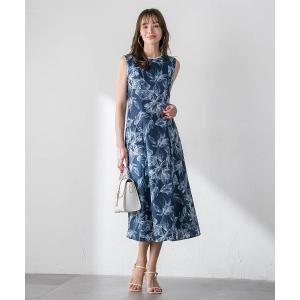 「Viaggio Blu」 ノースリーブワンピース 2 ネイビー レディース