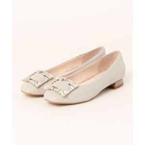 「JILL STUART」 フラットパンプス 22.0cm プラチナム レディース