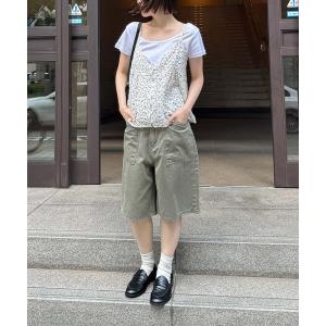 ハーフパンツ パンツ 短パン El mar　ウォッシングベイカーハーフパンツ レディース