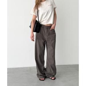 ワイドパンツ パンツ El mar　ライトオンスウォッシングベイカーパンツ レディース