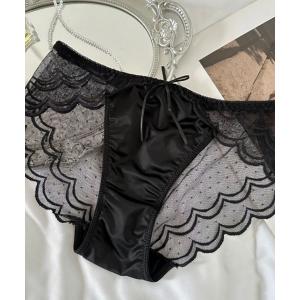 ショーツ レースショーツ 花柄 リボン セクシー...の商品画像