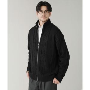 タートルネック セーター ニット Buyer's Select / アラン柄ダブルジップドライバーズニット メンズ