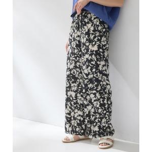 パンツ モザイクフラワープリントパンツ レディース