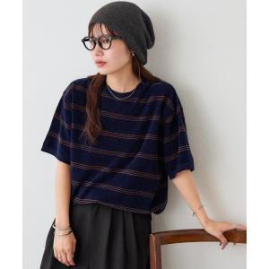 ニット セーター 「Enlude」ミニモールボーダーニットTシャツ「ユニセックス」 レディース メンズ