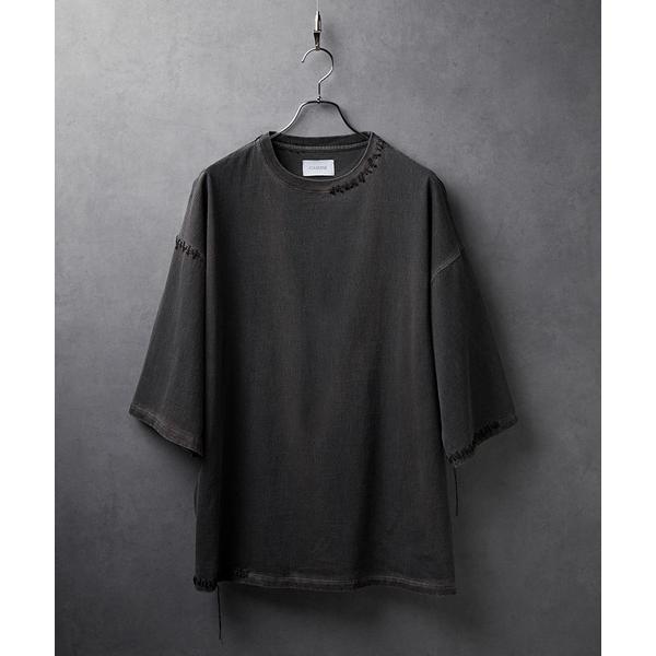 「CIASENSE」 半袖Tシャツ L チャコールグレー メンズ