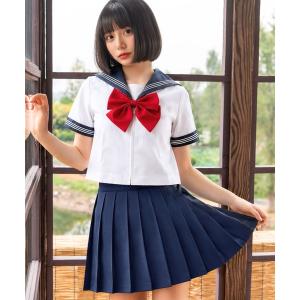 コスプレ 「制服コスプレ3点セット」スーパーカラフルセーラー服 半袖