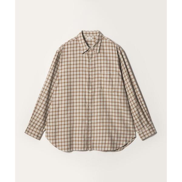 シャツ 「Steven Alan」 ネル オンブレチェック レギュラーカラー シャツ LOOSE メ...
