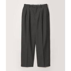 ワイドパンツ スラックス 「Steven Alan」 マットピケ イン ツープリーツ ドレス トラウザーズ II メンズ