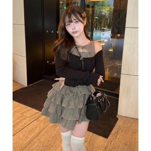 ワンピース アンサンブルティアードミニワンピース