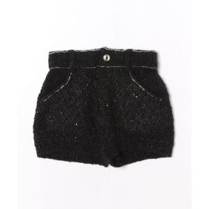 パンツ PAMEO POSE配色ニットショートパンツ レディース メンズ